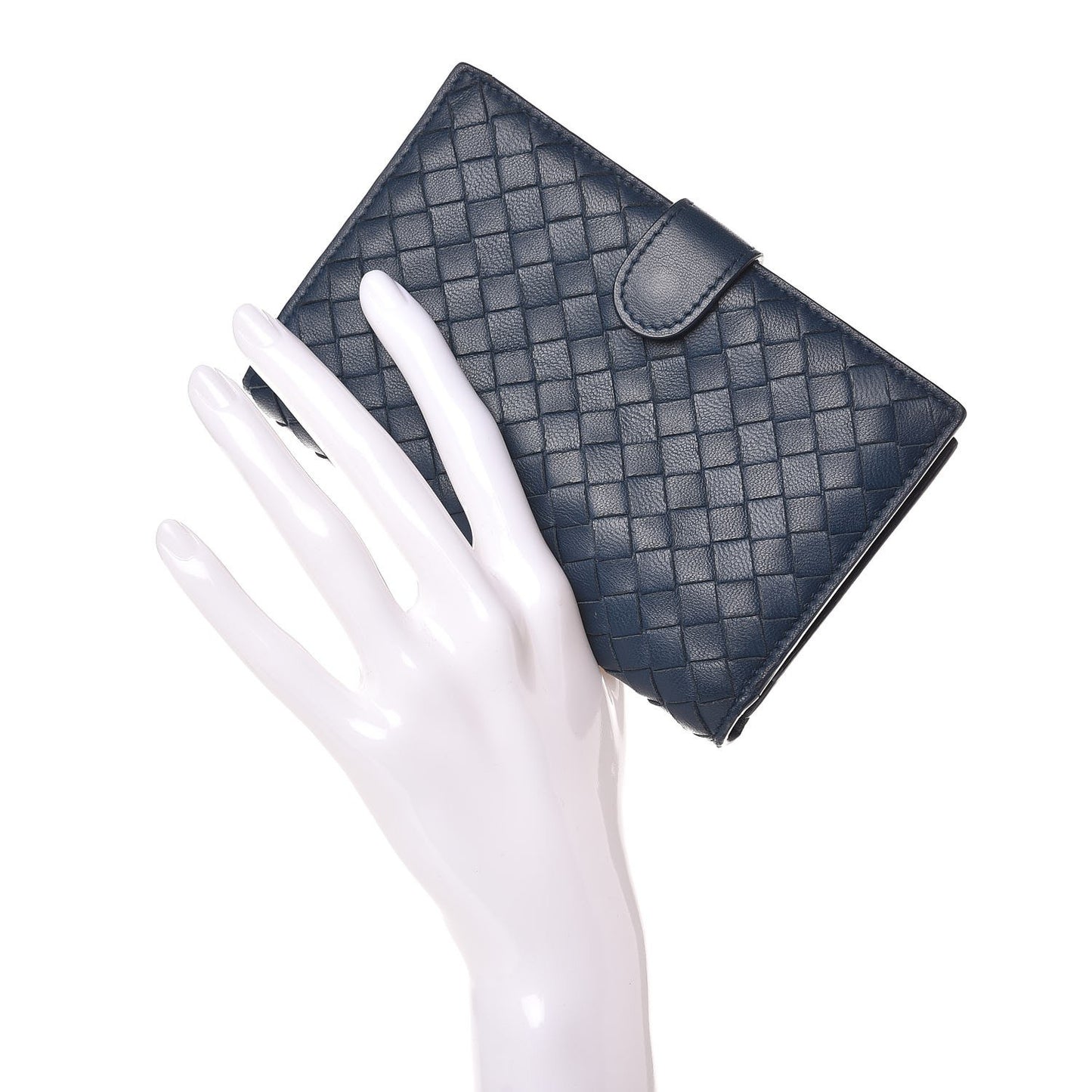 Nappa Intrecciato Continental Wallet Baltic Blue
