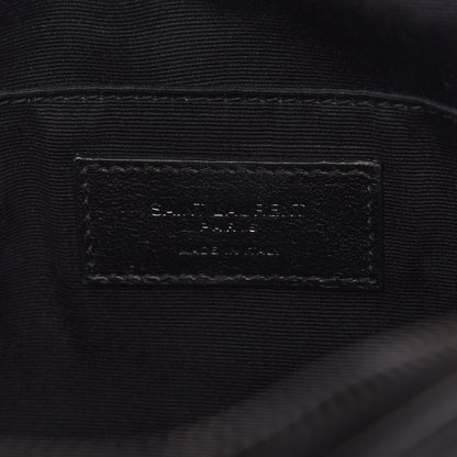Saint Laurent Calfskin Matelasse Monogram Lou Camera Bag Black 8 of 11