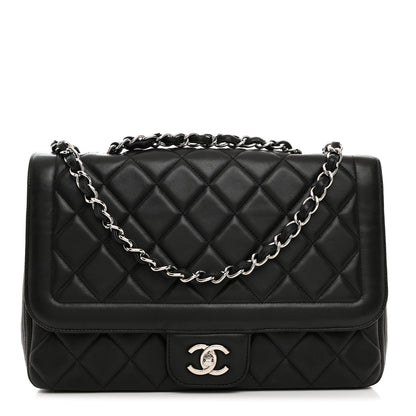 Chanel Lambskin Quilted Large Coco Rider Flap Black 1 of 10