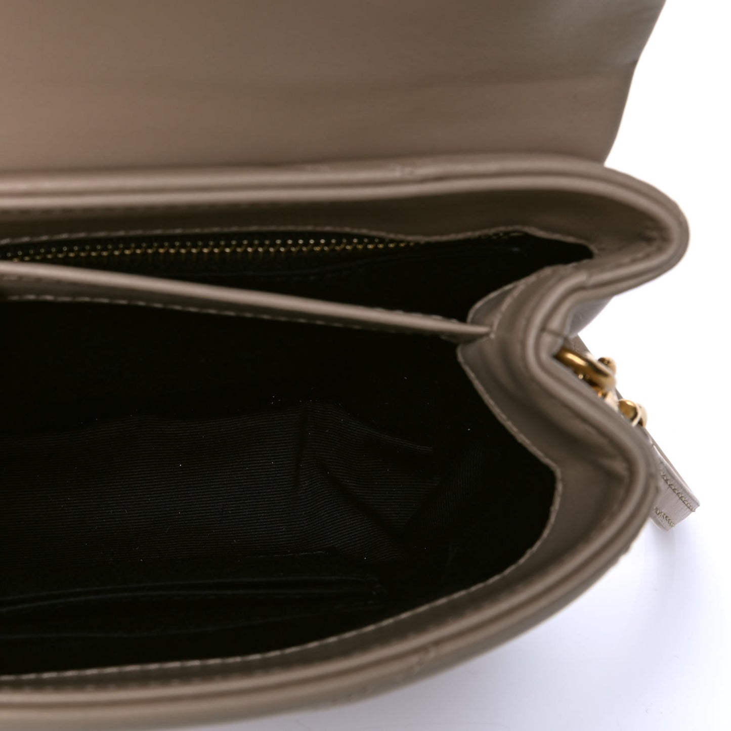 Calfskin Y Quilted Monogram Toy Loulou Crossbody Bag Dark Beige