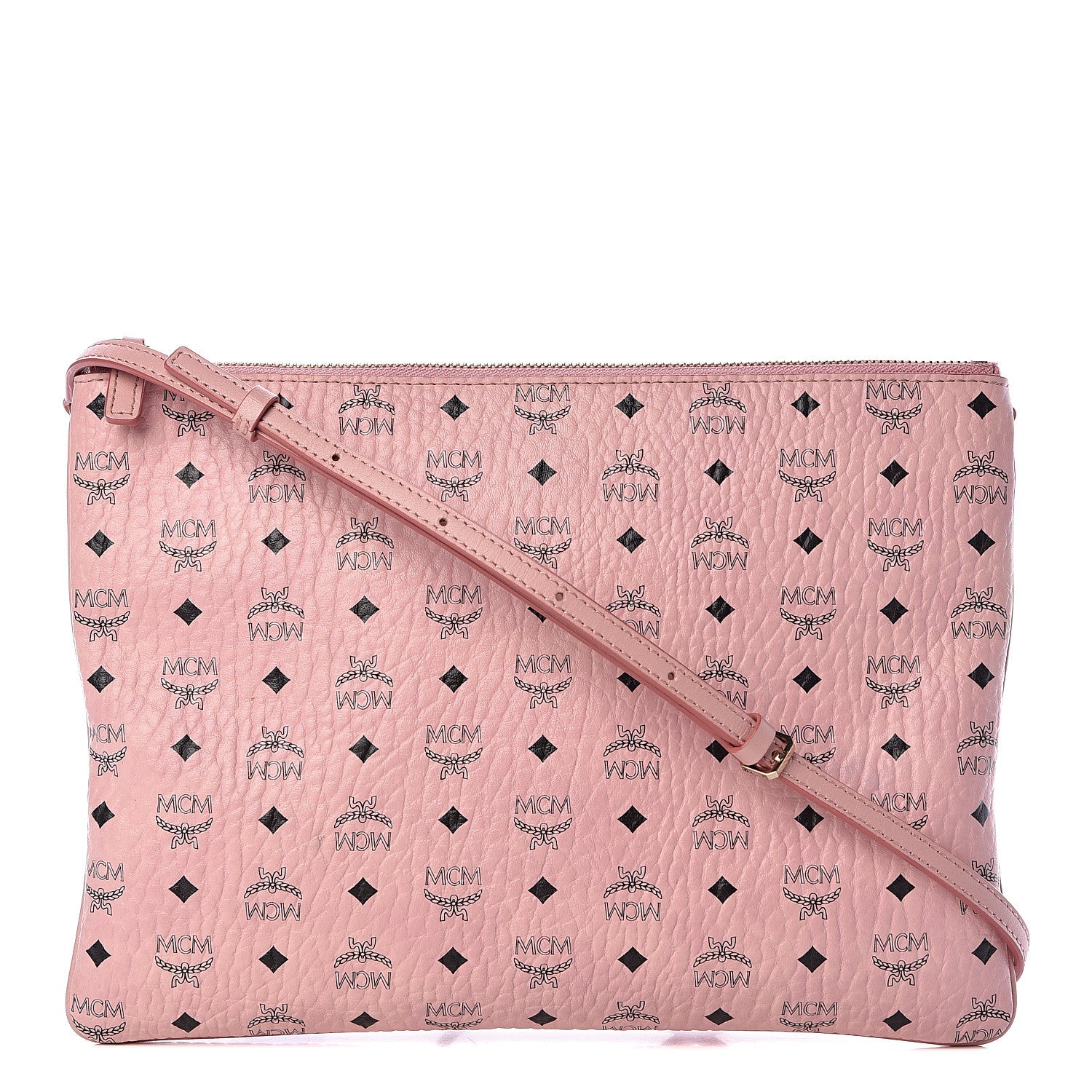 MCM Visetos Medium Crossbody Pouch Soft Pink 1 of 11