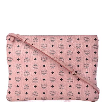 MCM Visetos Medium Crossbody Pouch Soft Pink 1 of 11