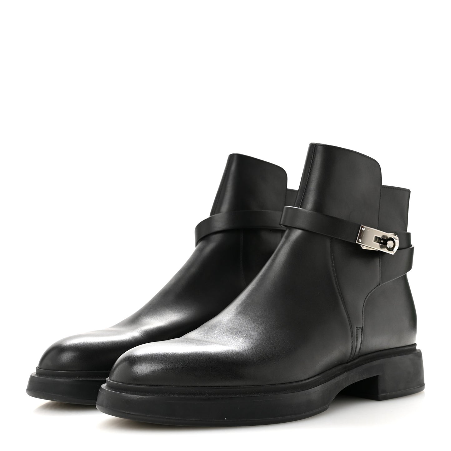 Calfskin Mens Veo Ankle Boots 43 Black