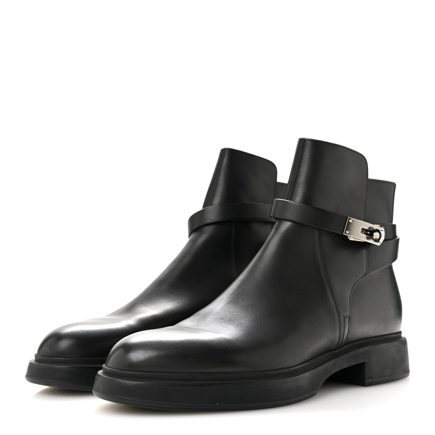 Hermes Calfskin Mens Veo Ankle Boots 43 Black 4 of 11
