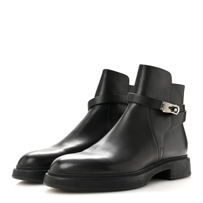 Hermes Calfskin Mens Veo Ankle Boots 43 Black 4 of 11