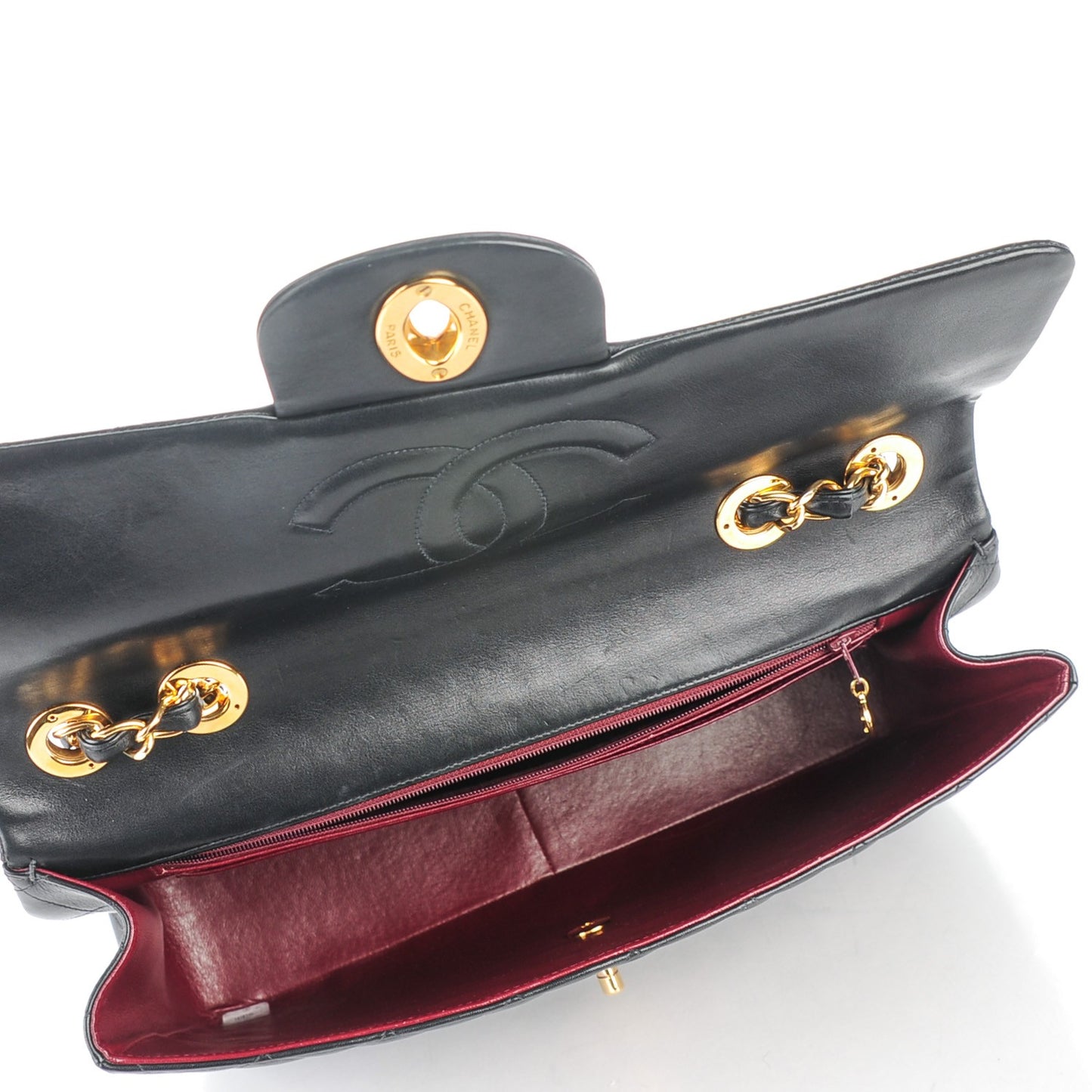 Lambskin Quilted XL Jumbo Single Flap Black