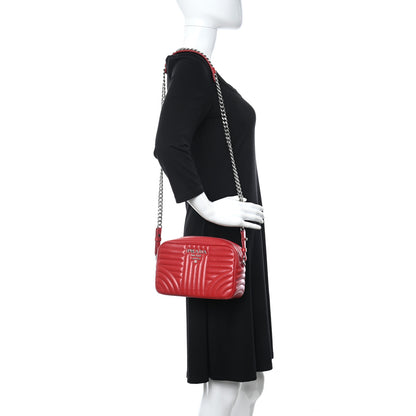 Prada Soft Calfskin Diagramme Camera Bag Rosso 2 of 12