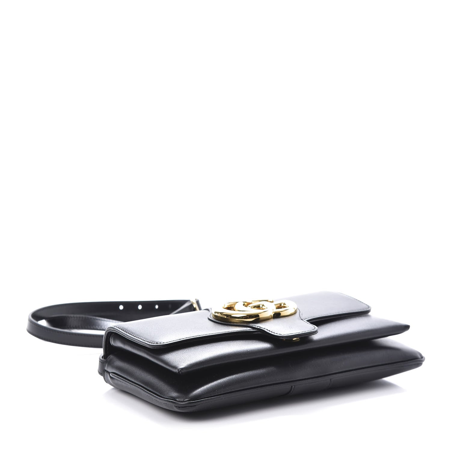 Gucci Vitello Palmellato Lux Small Arli Flap Shoulder Bag Black 4 of 10