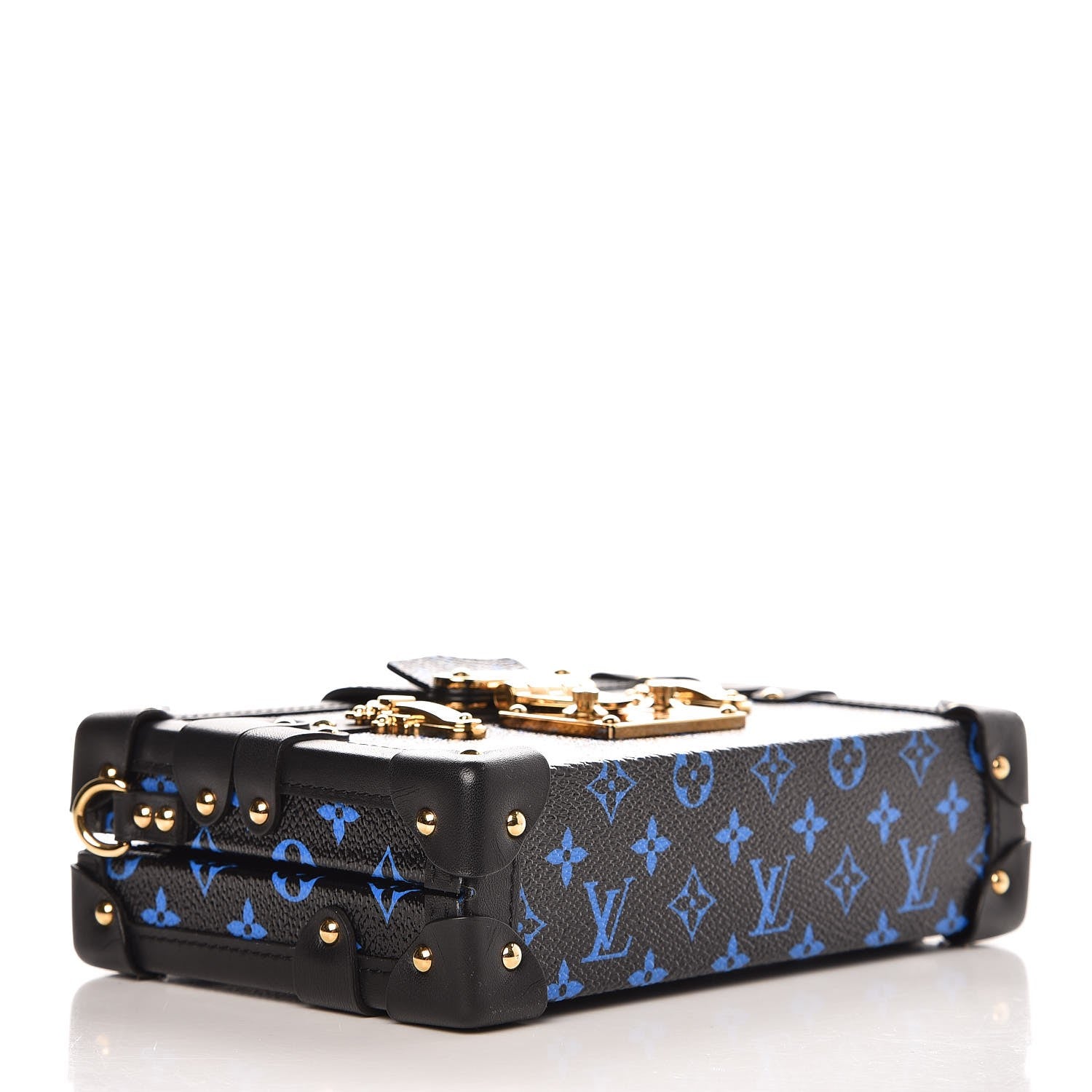 Louis Vuitton Monogram Petite Malle Blue Black 4 of 6