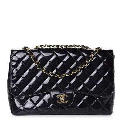 Chanel Patent Quilted Mobile Art Jumbo Single Flap Navy 1 of 11