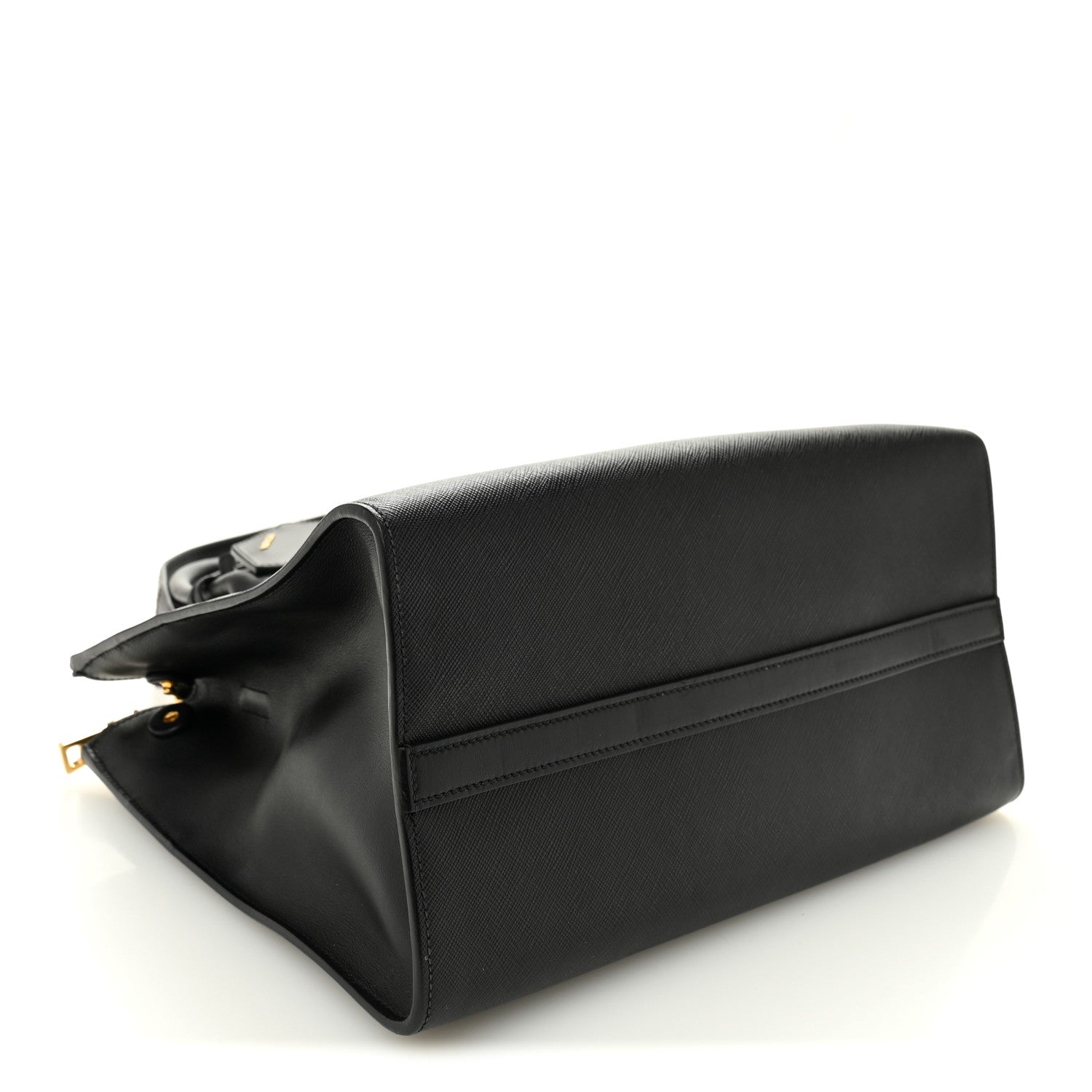 Prada Saffiano Greche Greca Paradigme Bag Black Pink 4 of 9
