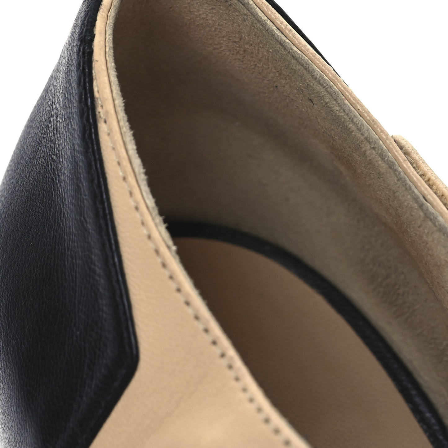 Lambskin Peep Toe Sandals 39 Beige Black