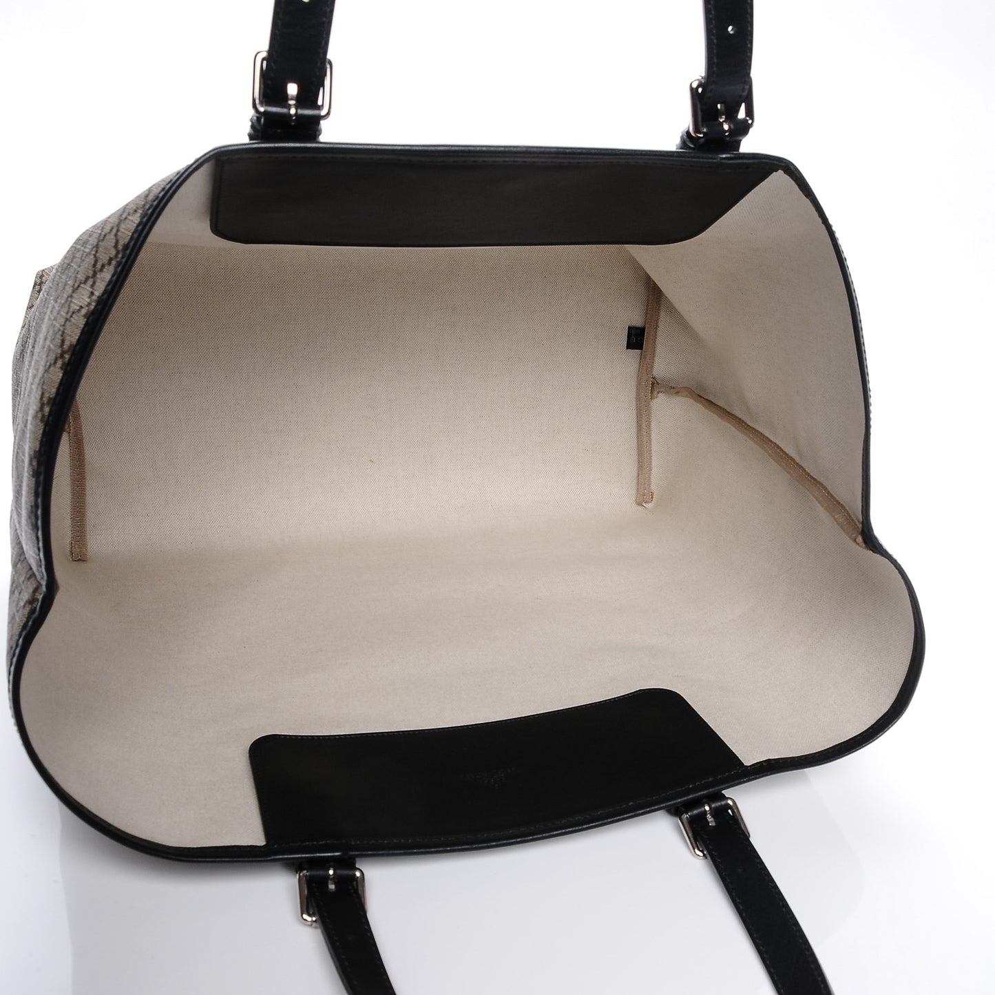 Coated Canvas Diamante Plus Tote Bag Black