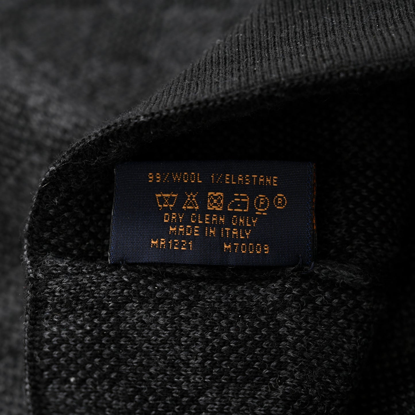 Wool Bonnet Petit Damier Graphite Beanie Hat