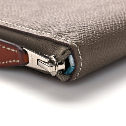 Hermes Epsom Silk'in Compact Wallet Etoupe 9 of 10