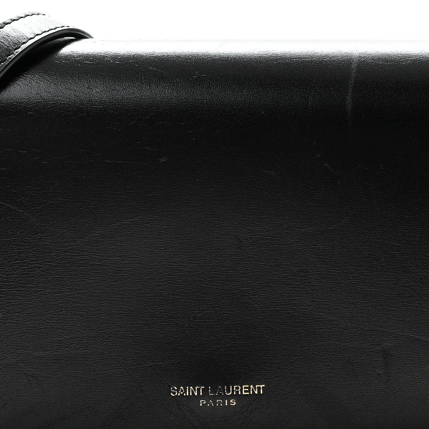 Saint Laurent Smooth Calfskin Monogram Crossbody Bag Black 7 of 9