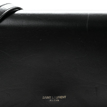 Saint Laurent Smooth Calfskin Monogram Crossbody Bag Black 7 of 9