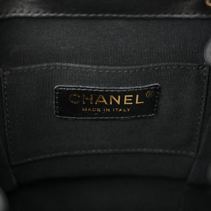 Chanel Glazed Aged Calfskin Quilted Small Duma Drawstring Backpack Black 6 of 13