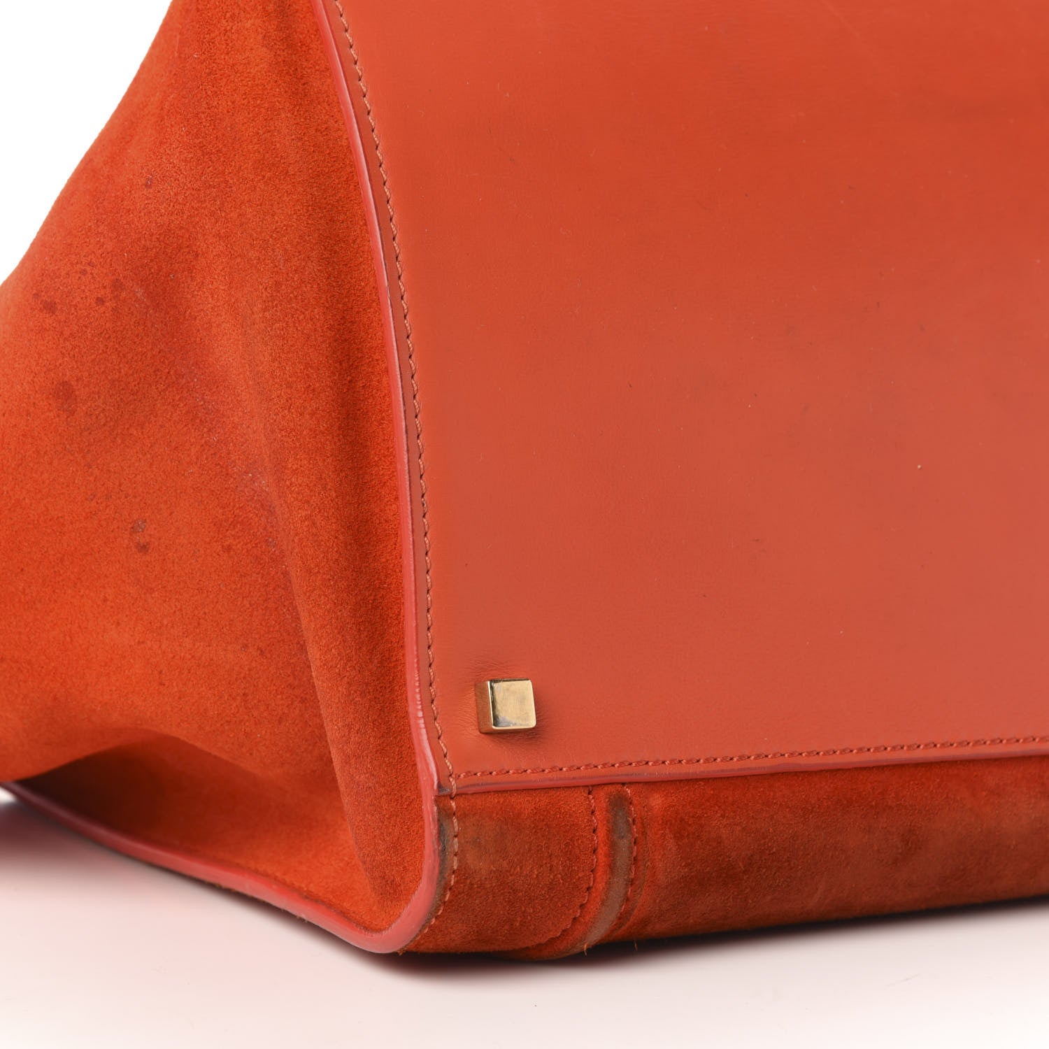 Celine Suede Medium Phantom Luggage Bright Orange 9 of 17