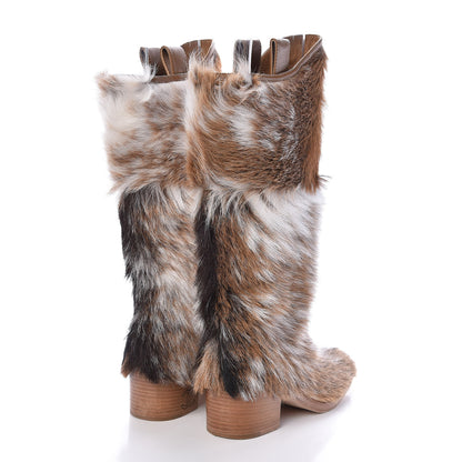 Chanel Fantasy Fur Boots 39 Brown 4 of 10