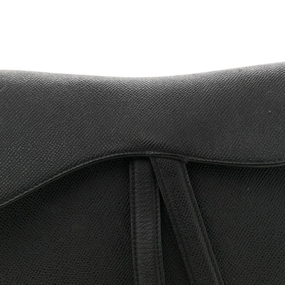 Christian Dior Grained Calfskin Saddle Bag Black 8 of 15