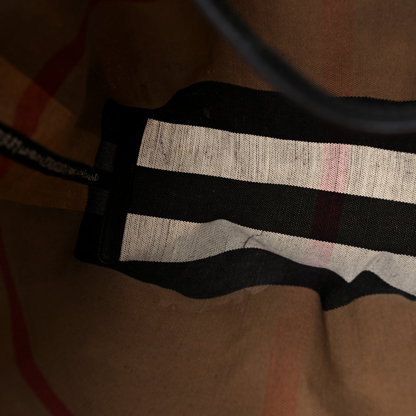 Coated Canvas Mega Check Medium Doodle Tote Black