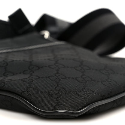 Gucci Nylon Monogram Mini Flat Messenger Bag Black 10 of 11