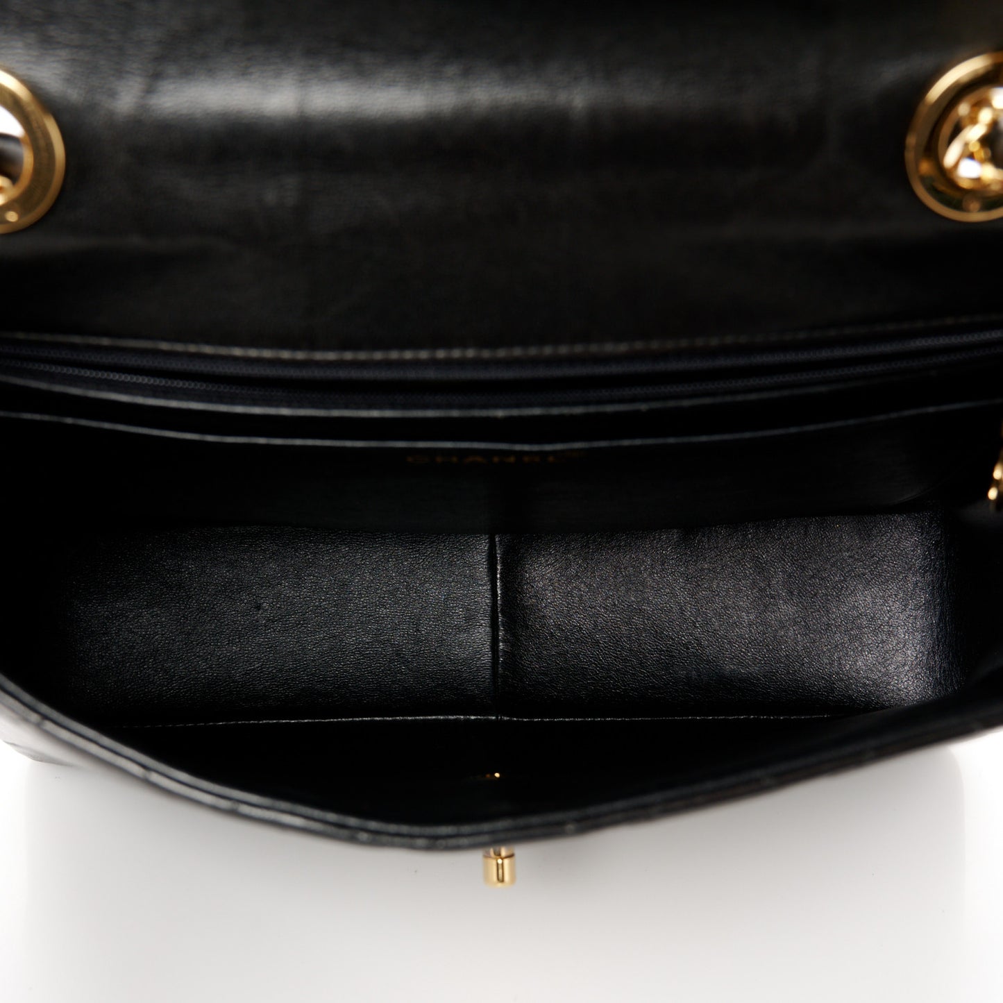 Lambskin Quilted XL Jumbo Single Flap Black