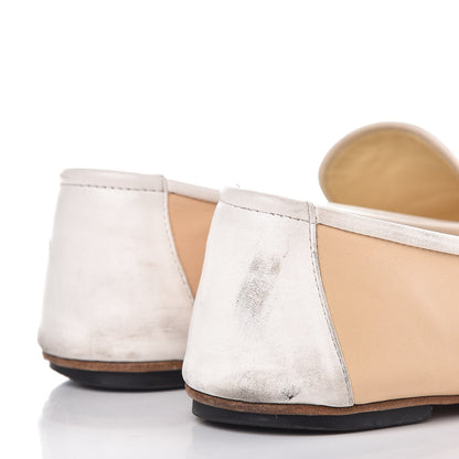Chanel Lambskin CC Chain Loafers 38.5 Beige 12 of 13