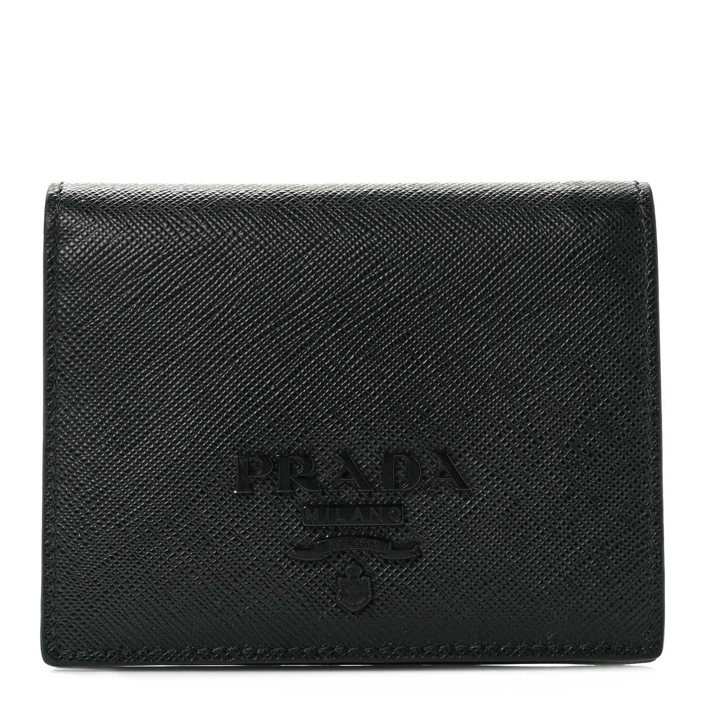 Saffiano Shine Bi-Fold Wallet Black
