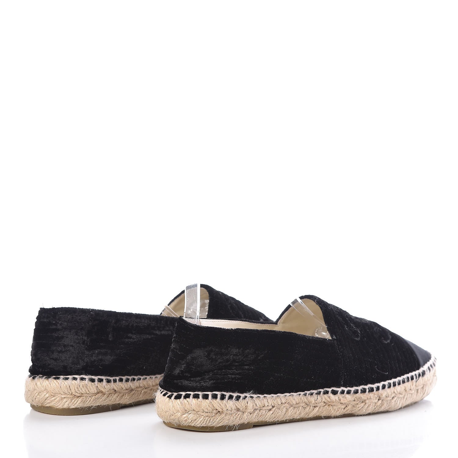 Chanel Velvet Grosgrain CC Espadrilles 40 Black 4 of 7