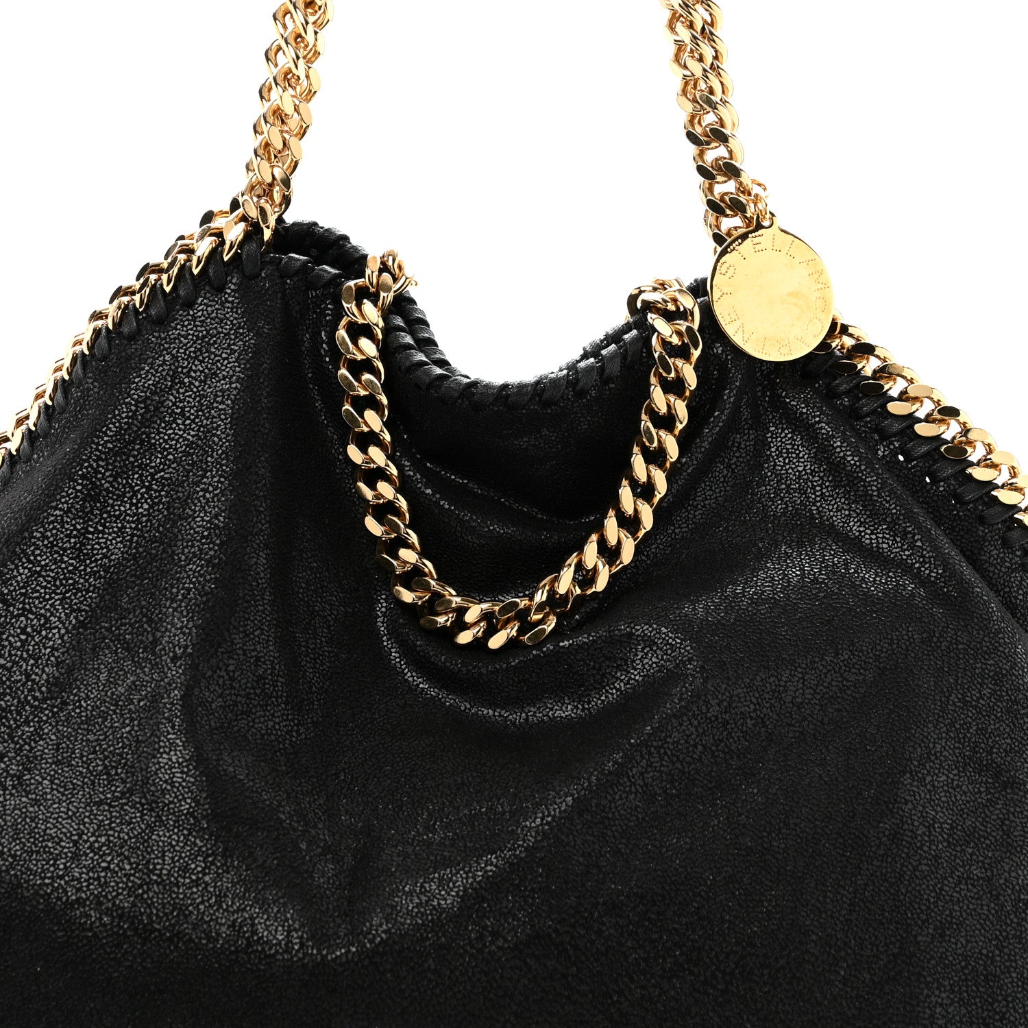 Stella McCartney Shaggy Deer Small Falabella Fold Over Tote Black 7 of 10