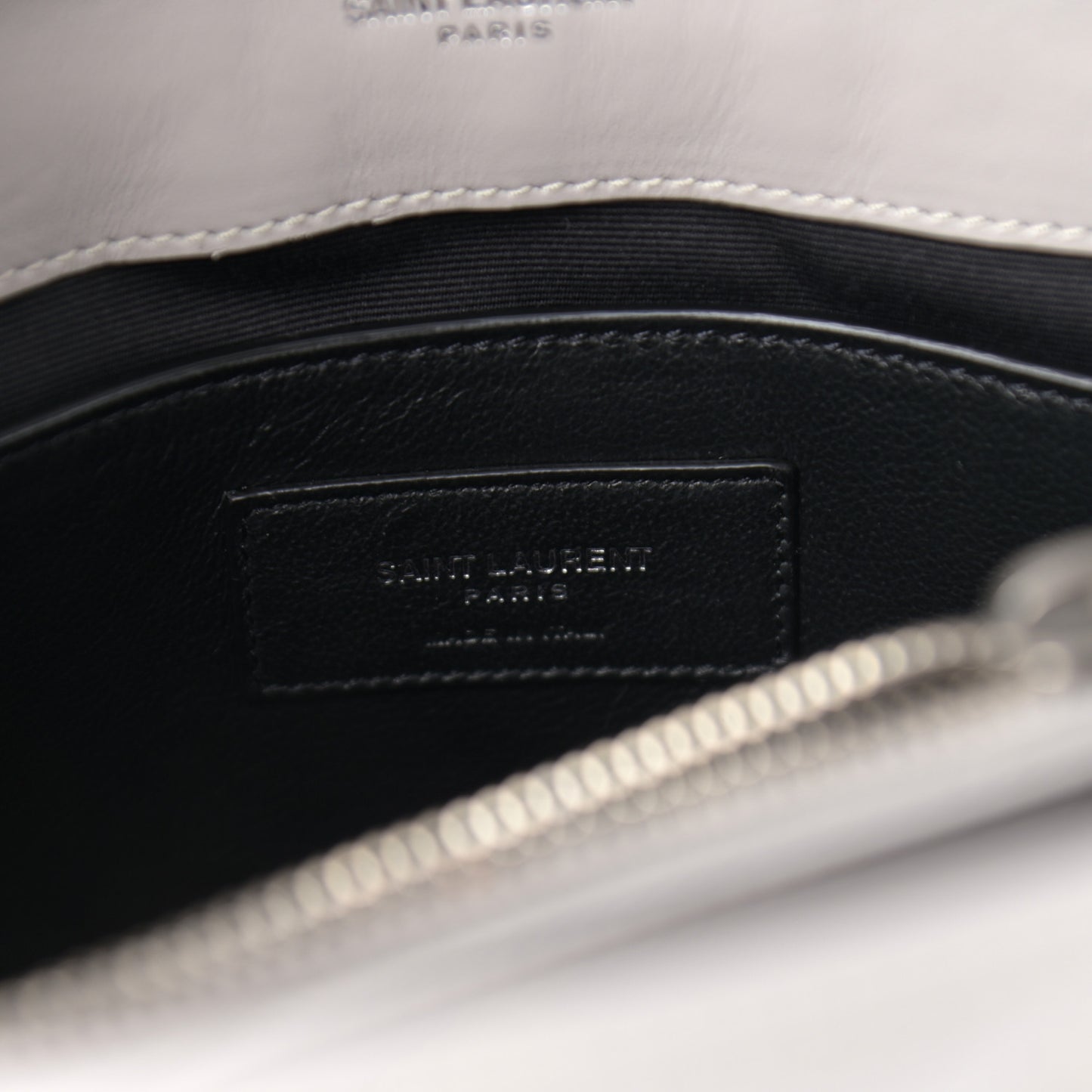 Calfskin Y Quilted Monogram Small Loulou Chain Satchel Granite