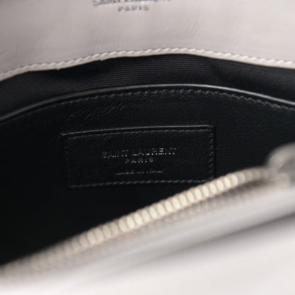 Saint Laurent Calfskin Y Quilted Monogram Small Loulou Chain Satchel Granite 6 of 12