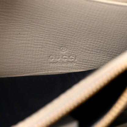 Gucci GG Supreme Monogram Textured Calfskin Web Jackie 1961 Chain Wallet Beige Ebony Mystic White 8 of 12