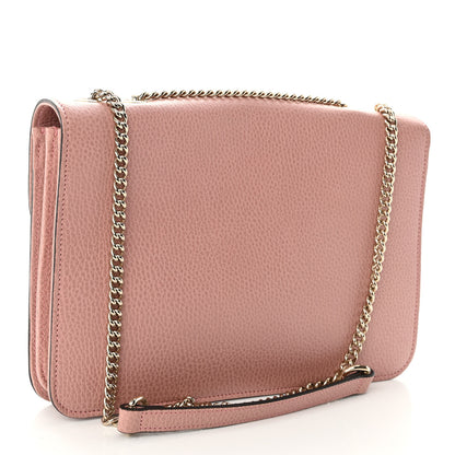 Gucci Dollar Calfskin Interlocking G Shoulder Bag Soft Pink 3 of 10