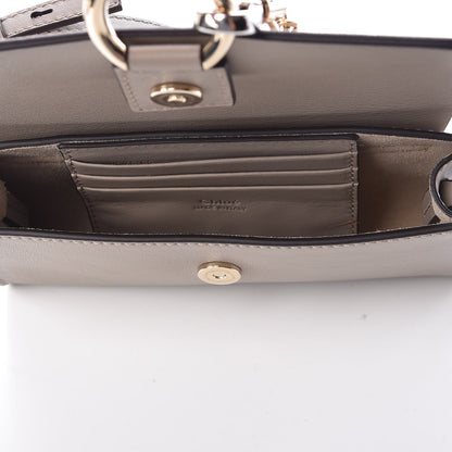 Chloe Suede Calfskin Mini Faye Shoulder Bag Motty Grey 5 of 7