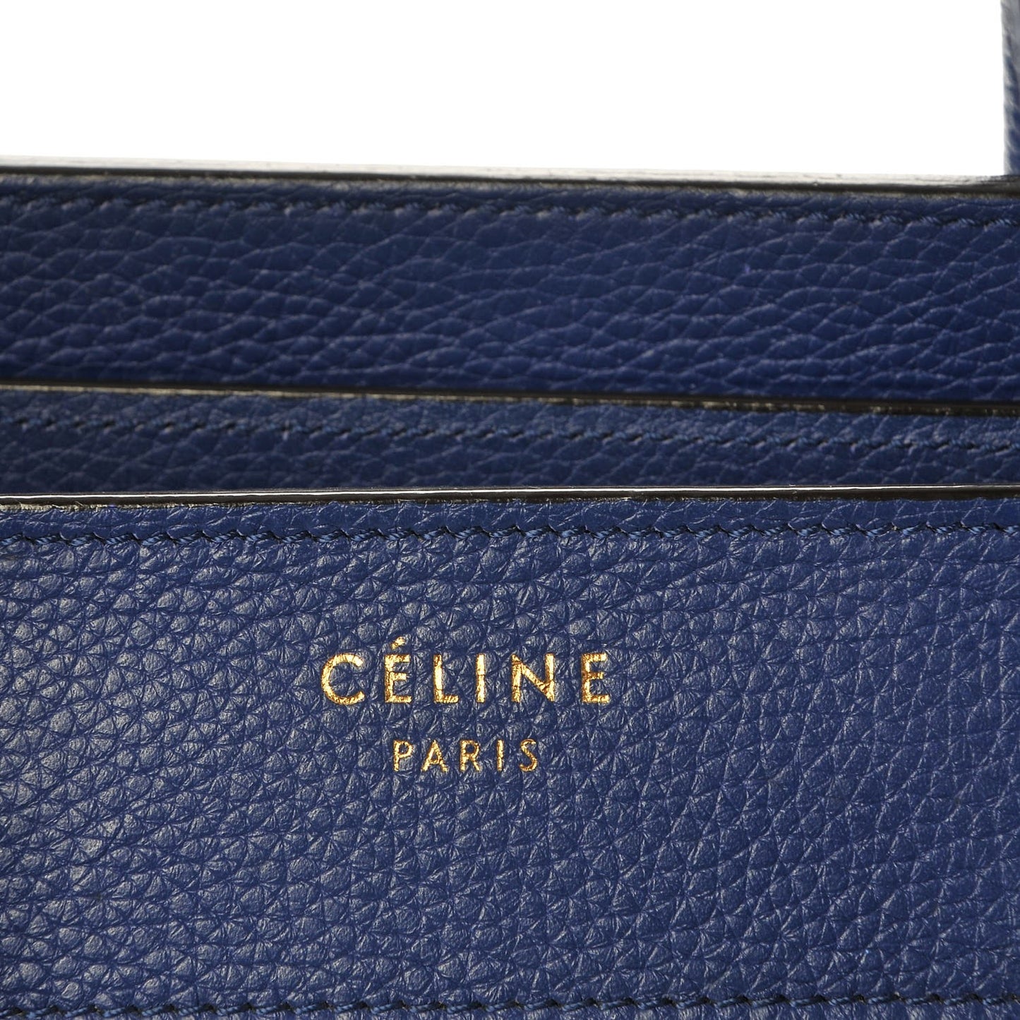 Drummed Calfskin Micro Luggage Indigo