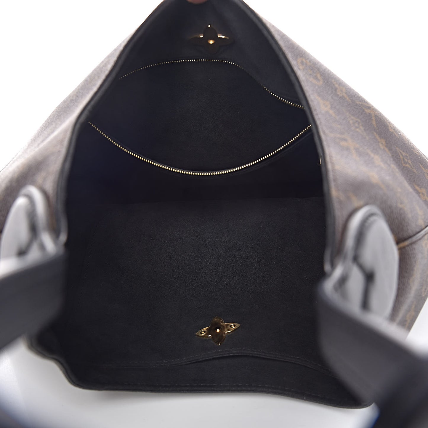 Monogram Flower Hobo Black