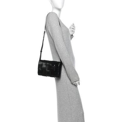 Bottega Veneta Patent Maxi Intrecciato Cassette Crossbody Bag Black 2 of 11