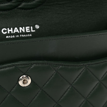 Chanel Lambskin Quilted Medium Double Flap Green 11 of 13
