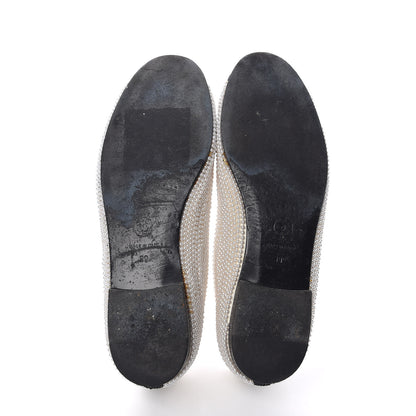 Chanel Pearl Sequin Cap Toe Ballerina Flats 39 White Black 7 of 12