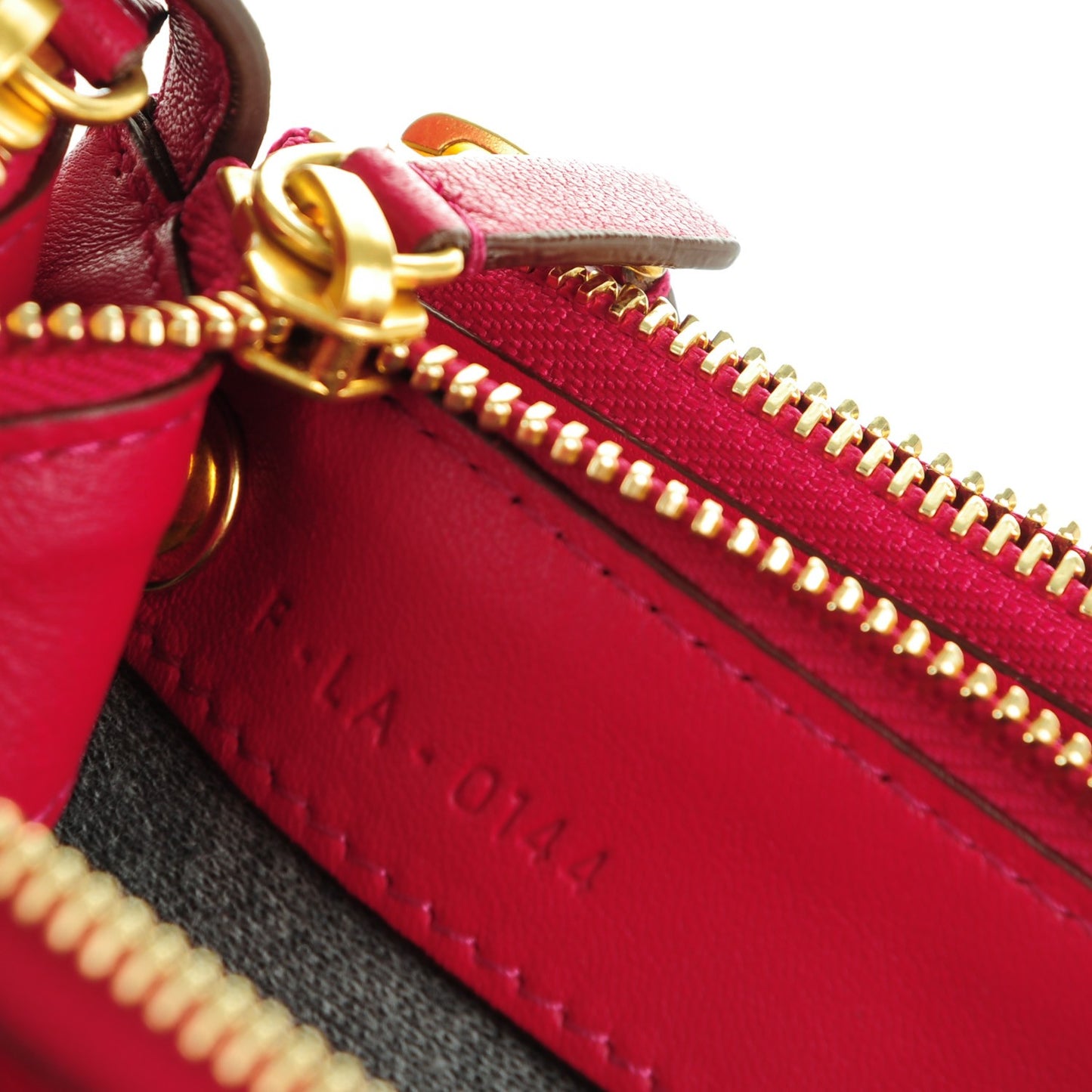 Lambskin Large Trio Crossbody Bag Fuchsia