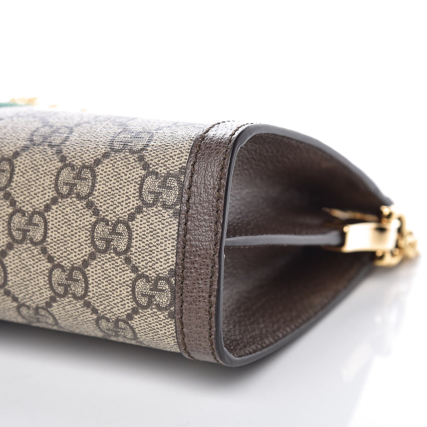 GG Supreme Monogram Web Small Ophidia Chain Shoulder Bag Brown