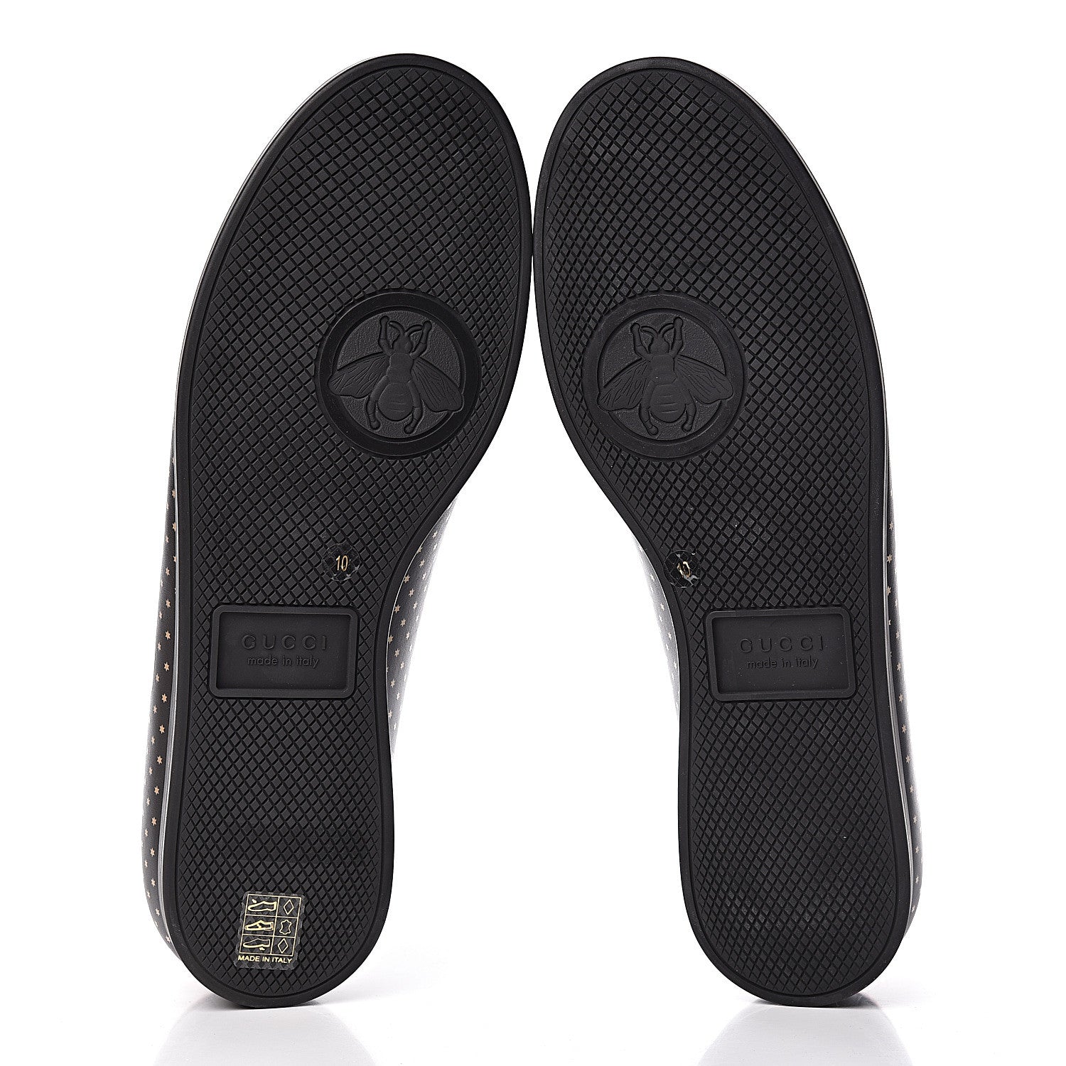 Gucci X SEGA Calfskin GUCCY Stars Mens Falacer Sneakers 10 Black 10 of 14