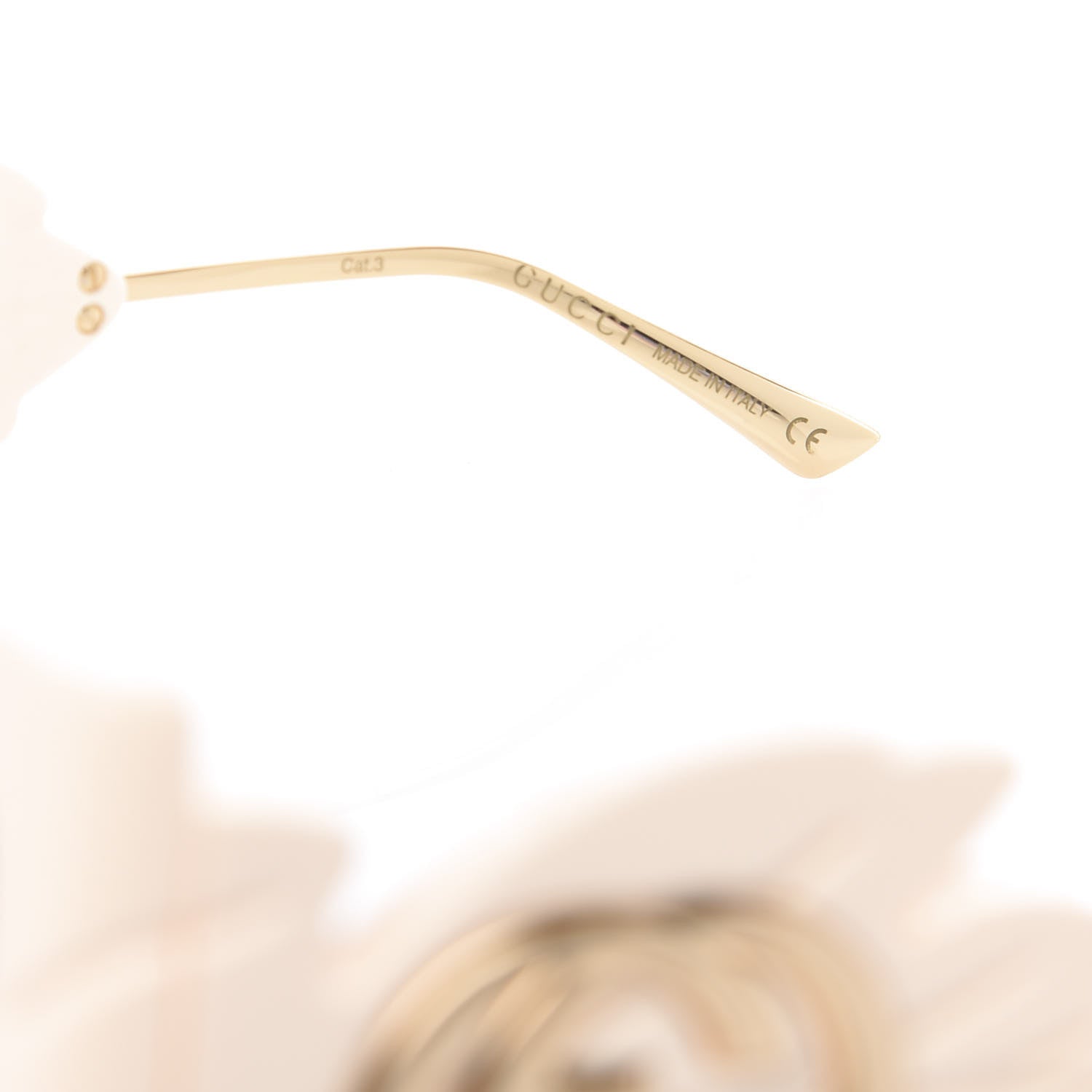 Gucci Acetate Square Frame Wing Sunglasses GG0535S Ivory 6 of 7
