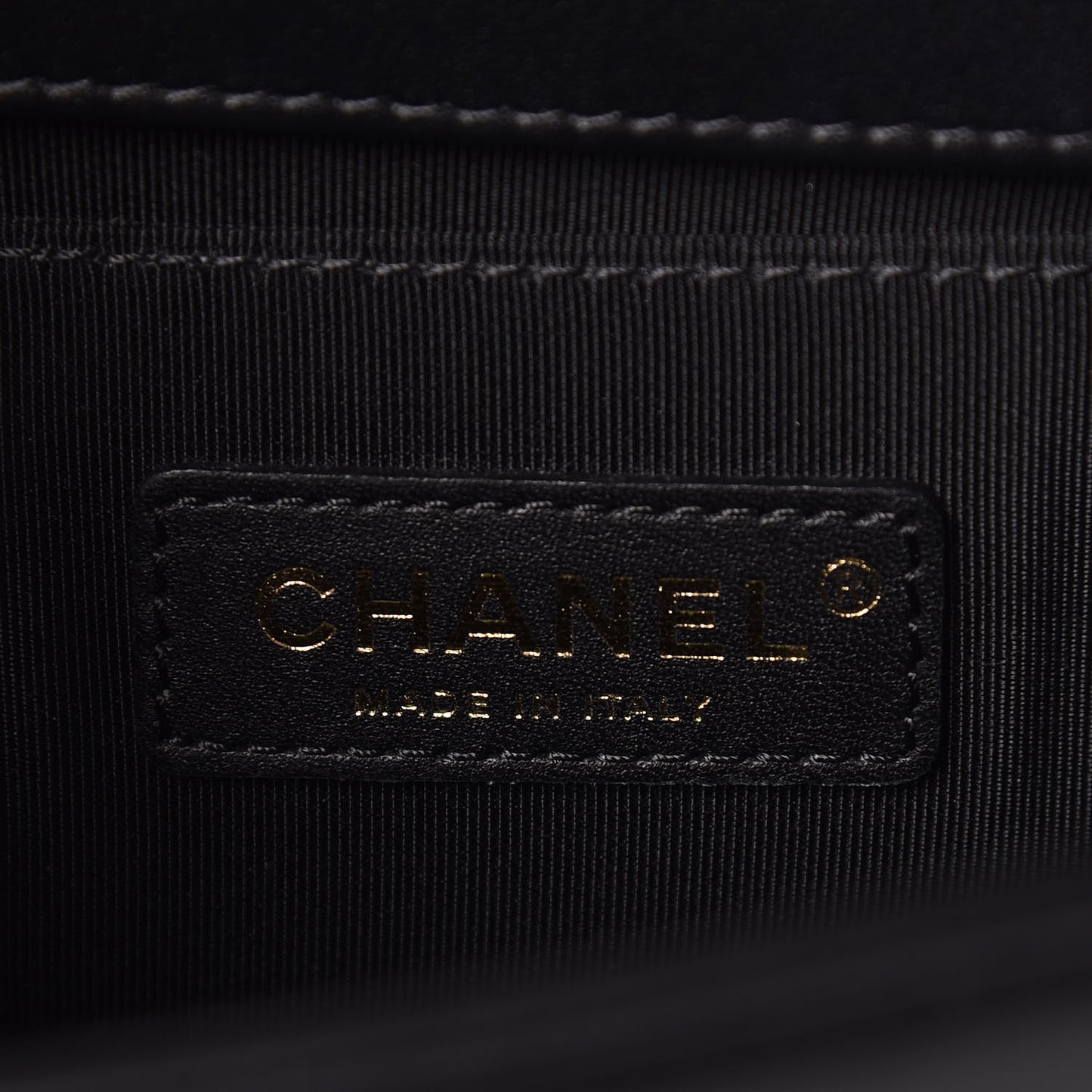 Calfskin Quilted Small Boy Flap Black