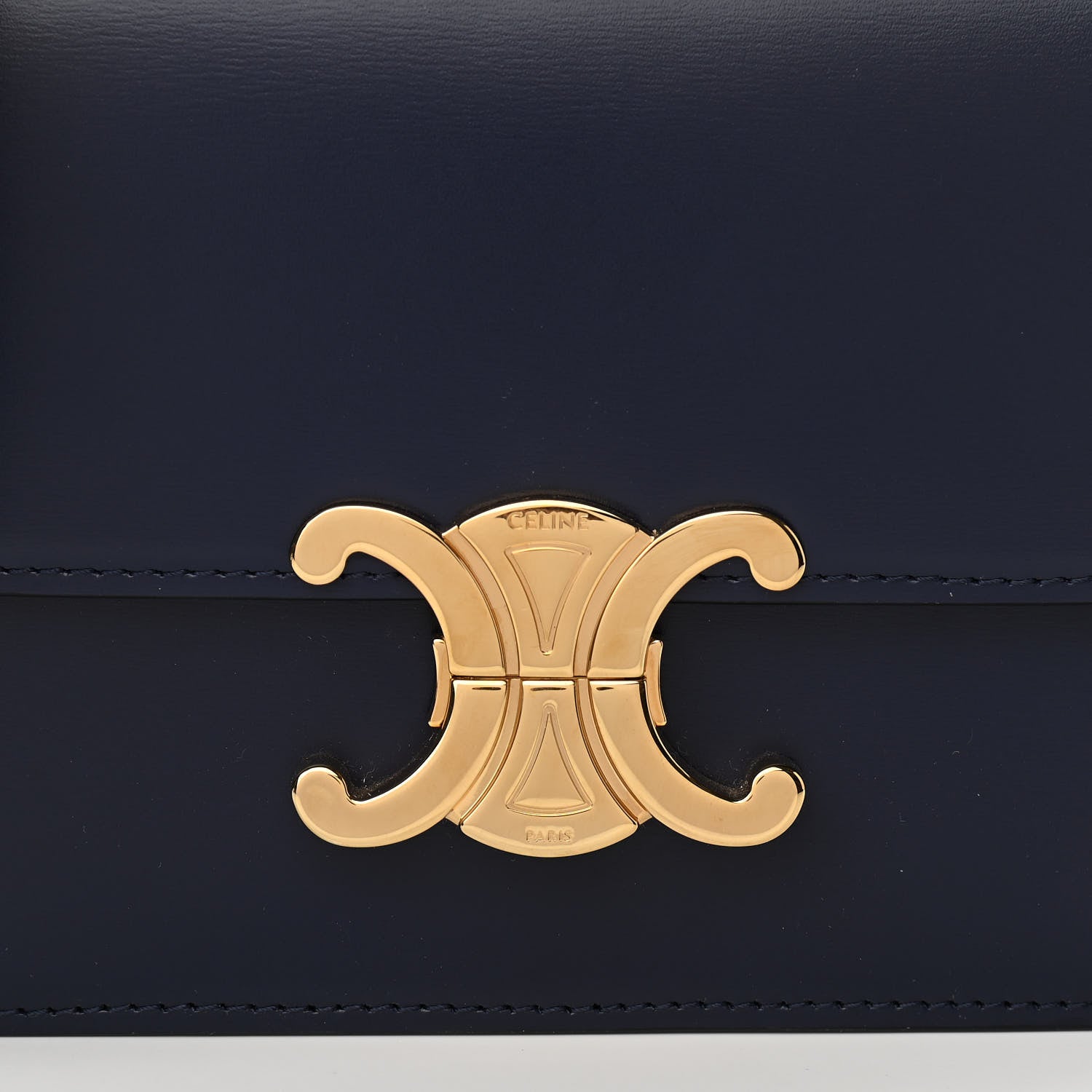 Celine Shiny Calfskin Small Triomphe Dark Blue 7 of 9