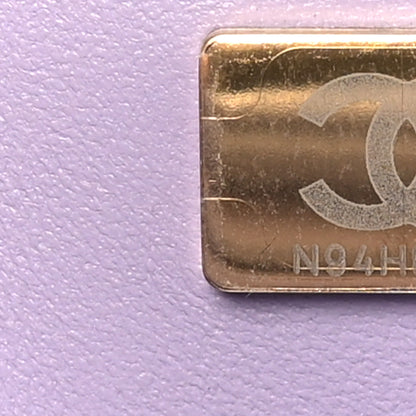 Chanel Lambskin Quilted Mini Top Handle Rectangular Flap Light Purple 7 of 11