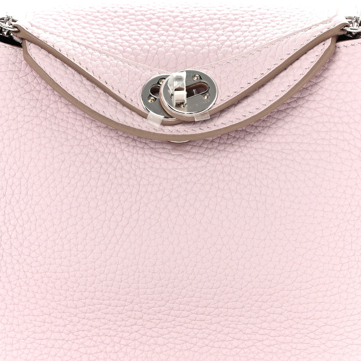 Hermes Taurillon Clemence Verso Mini Lindy 20 Mauve Pale Mushroom 8 of 11